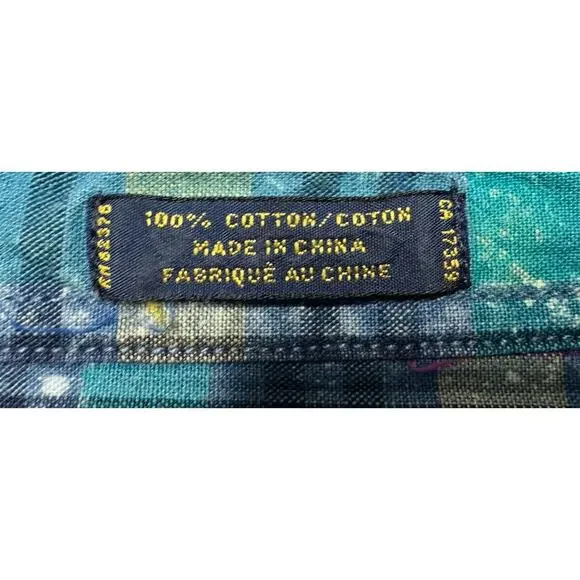 Colours by Alexander Julian Men's Plaid Highland Cow Button Up Shirt - Size L - Picture 5 of 5